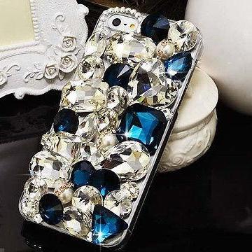 Blue Crystal Bling Iphone 6 Case, Iphone 6 Plus..
