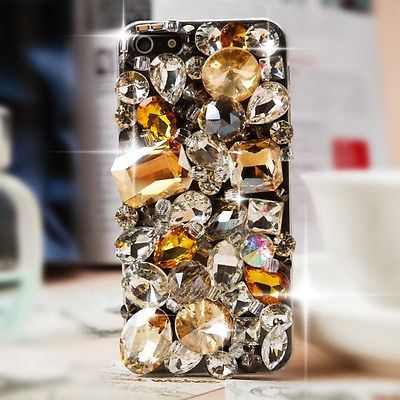 Yellow Crystal Bling Iphone 6 Case, Iphone 6 Plus..
