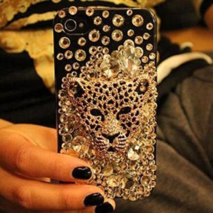 Sparkly Golden Leopard Bling Iphone 7 Plus, Iphone..