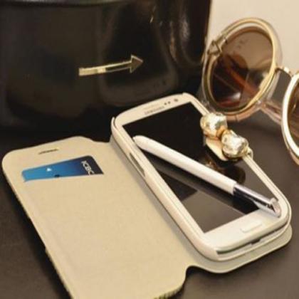 Bowknot Blue Iphone 7 Plus Leather Wallet Case,..