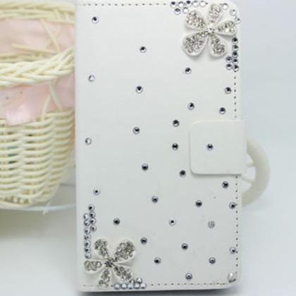 Bling Flower Iphone 7 Plus Leather Wallet Case,..