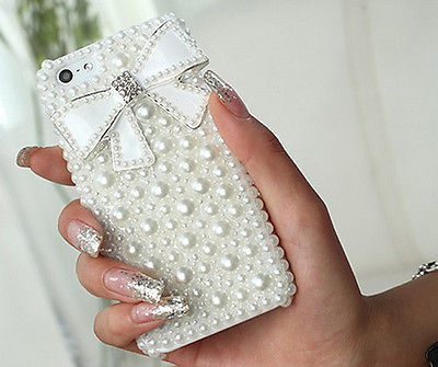 Bowknot Pearl Bling Iphone 7 Plus, Iphone 6 6s Case, Iphone 6 6s Plus Case, Iphone 5s Se Case, Iphone 5c Case, Bling Wallet Case For Samsung