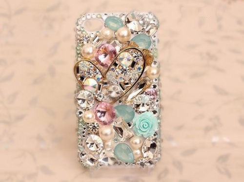 Heart Pearl Bling Iphone 7 Plus, Iphone 6 6s Case, Iphone 6 6s Plus Case, Iphone 5s Se Case, Iphone 5c Case, Bling Wallet Case For Samsung Galaxy