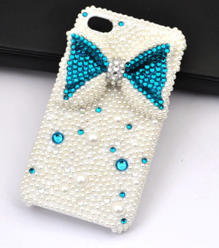 Blue Bowknot Bling Iphone 7 Plus, Iphone 6 6s Case, Iphone 6 6s Plus Case, Iphone 5s Se Case, Iphone 5c Case, Bling Wallet Case For Samsung